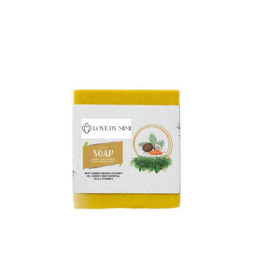 Carrot- infused coconut oil, carrot seed essential oil and Vitamin E